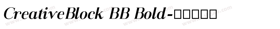 CreativeBlock BB Bold字体转换